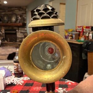 Antique Brass Carriage Lamp 19th Century